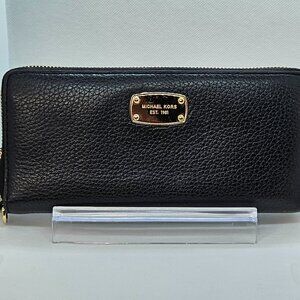 Michael Kors Jet Set Continental Leather Wallet Black